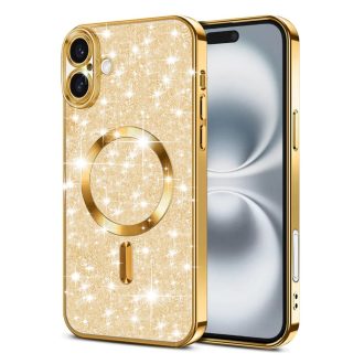 iPhone 16 - Techsuit - GLITTER MagSafe tok, Arany