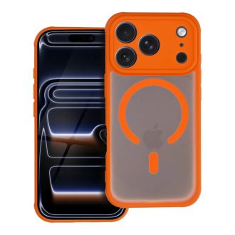   iPhone 17 Pro Max / 18 Pro Max - FULL MATTE MAG kemény hátlap tok, MagSafe, narancssárga