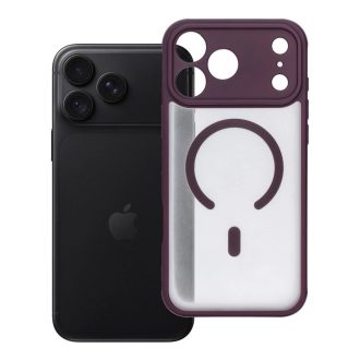   iPhone 17 Pro Max / 18 Pro Max - FULL MATTE MAG kemény hátlap tok, MagSafe, mélybordó