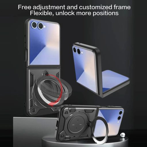 Samsung Galaxy Z Flip8 - Techsuit - CamGuard Pro - páncéltok, fekete