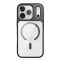 iPhone 17 Pro - 18 Pro - ROCK - GUARD Series, MagSafe kompatibilis tok, átlátszó / fekete