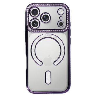 iPhone 17 Pro - 18 Pro - BLING MagSafe tok, Lila