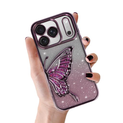 iPhone 17 - Tel Protect PILLANGÓ tok, Rózsaszín