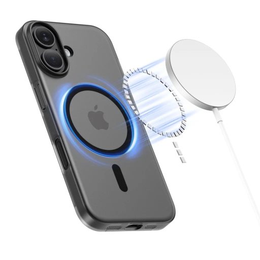 iPhone 17 - SLIM MagSafe tok, átlátszó fekete