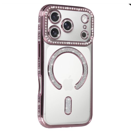 iPhone 17 - BLING MagSafe tok, Rózsaszín