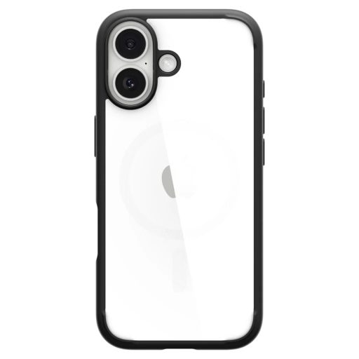 iPhone 17 - SPIGEN - Ultra Hybrid átlátszó tok, matt fekete kerettel