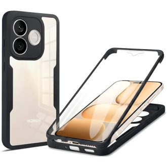   Honor 600 Lite - TECHSUIT ColorVerse 360 tok + képernyővédő, átlátszó / fekete