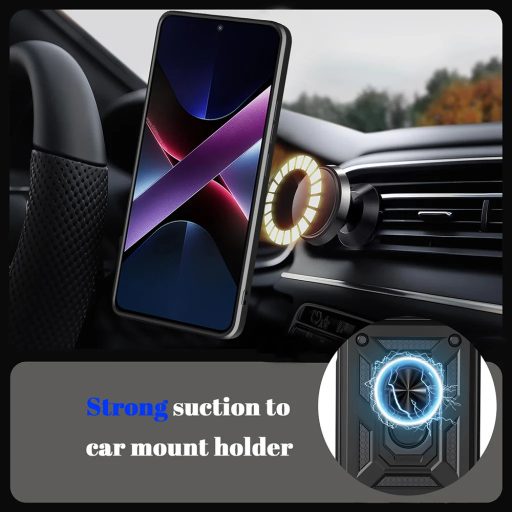 Honor X5C Plus - Techsuit - CamShield - páncéltok, fekete