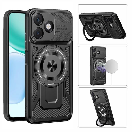 Honor X5C Plus - Techsuit - RuggedCam tok, fekete