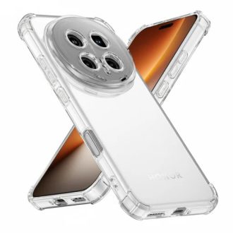   Honor Magic 8 Lite - átlátszó 1,5mm-es szilikon tok, erősített sarkokkal, kameravédővel