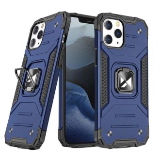    iPhone 13 Pro - RING ARMOR páncéltok, kihajtható támasszal - KÉK / FEKETE