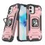  iPhone 13 Pro - RING ARMOR páncéltok, mágneses, kihajtható gyűrűvel - Rózsaarany / Fekete