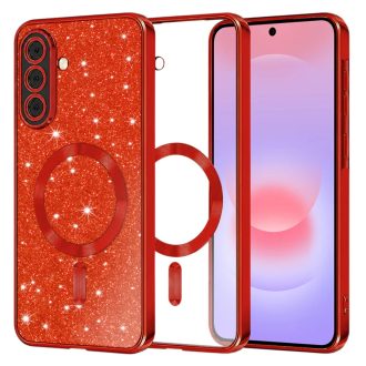 Samsung Galaxy A37 5G - Techsuit GLITTER MagSafe tok, Piros