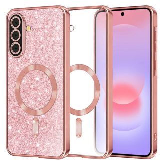   Samsung Galaxy A37 5G - Techsuit GLITTER MagSafe tok, Rózsaarany