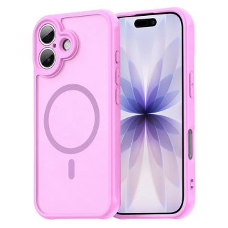   iPhone 17 6,3" TECHSUIT HaloFrost MagSafe tok, átlátszó / rózsaszín