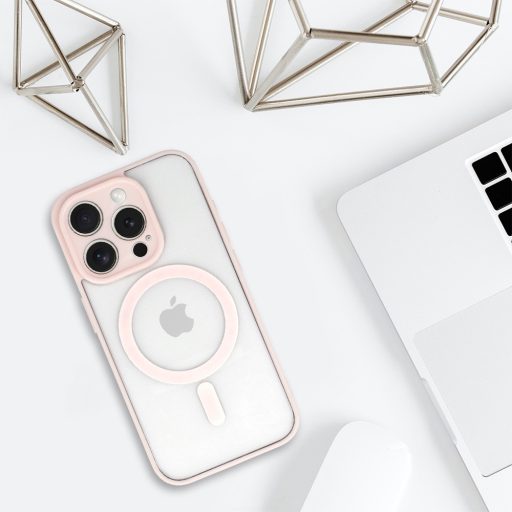 iPhone 16 - Színes AKRIL MagSafe tok - Világos rózsaszín