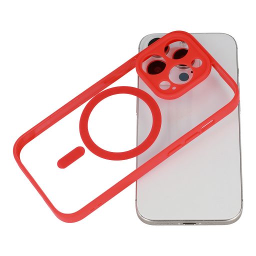 iPhone 16 - Színes AKRIL MagSafe tok - Piros