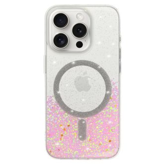   iPhone 16 - Tel Protect - Moonlite Magsafe tok, átlátszó / rózsaszín