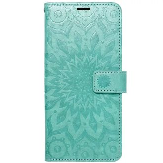   Samsung Galaxy A36 5G - MEZZO oldalra nyíló notesz tok, zöld, mandala mintával