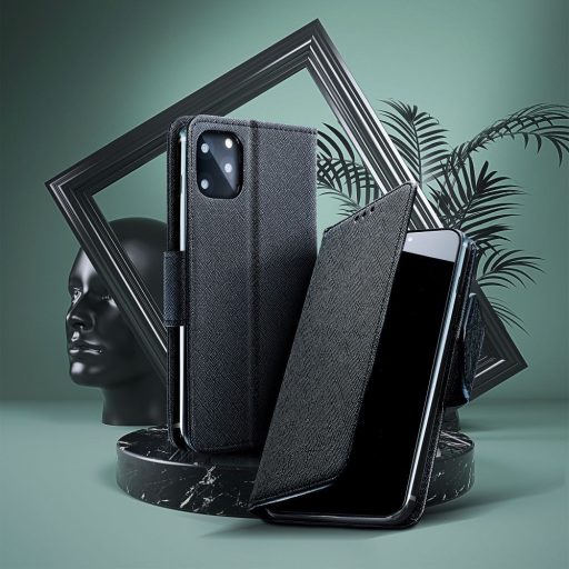 Samsung Galaxy A54 5G FANCY oldalra nyíló notesz tok, fekete