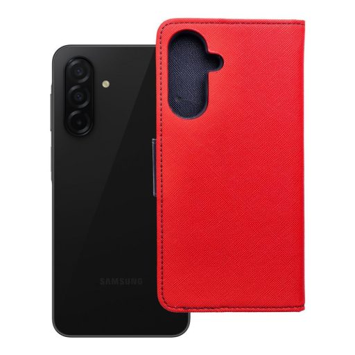 Samsung Galaxy A35 5G FANCY oldalra nyíló notesz tok, piros