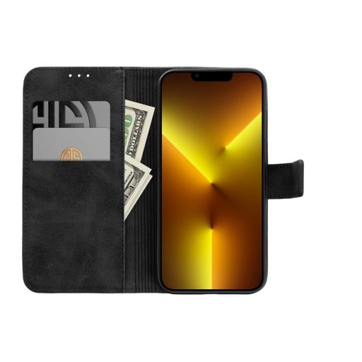 Xiaomi Redmi Note 15 Pro 5G TENDER oldalra nyíló notesz tok, fekete