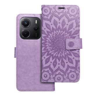   Xiaomi Redmi Note 15 Pro 5G MEZZO oldalra nyíló notesz tok, lila, mandala mintával