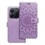 Xiaomi Redmi Note 15 Pro 5G MEZZO oldalra nyíló notesz tok, lila, mandala mintával