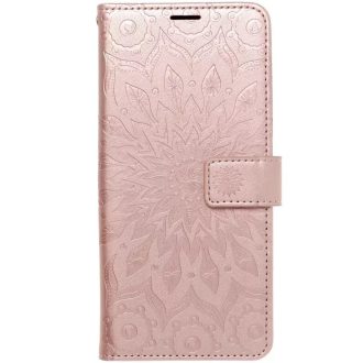   Xiaomi Redmi Note 15 Pro 5G MEZZO oldalra nyíló notesz tok, rózsaarany, mandala mintával
