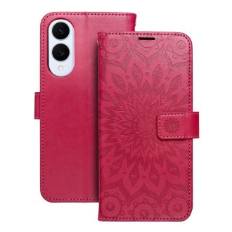   Xiaomi Redmi Note 15 Pro 5G - MEZZO oldalra nyíló notesz tok, piros, mandala mintával