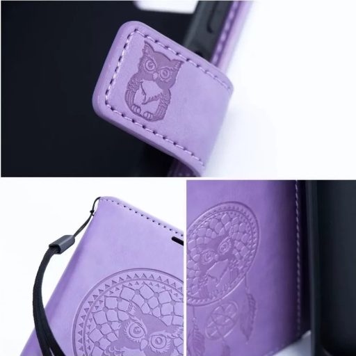 Xiaomi Redmi Note 15 Pro Plus 5G MEZZO oldalra nyíló notesz tok, lila, álomfogó mintával