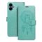 Xiaomi Redmi 14C MEZZO oldalra nyíló notesz tok, zöld, álomfogó mintával