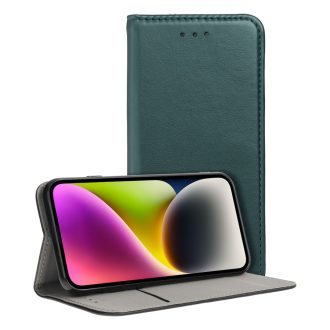   Xiaomi Redmi 15 4G / 5G SMART MAGNETO oldalra nyíló notesz tok, zöld