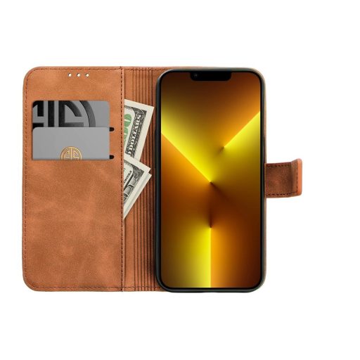  Samsung Galaxy A36 5G - TENDER oldalra nyíló notesz tok, barna