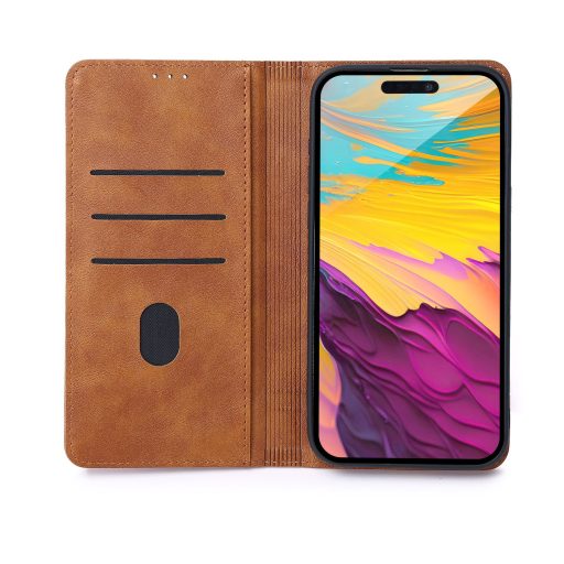  Samsung Galaxy A56 5G - SMART SEAM oldalra nyíló notesz tok, barna