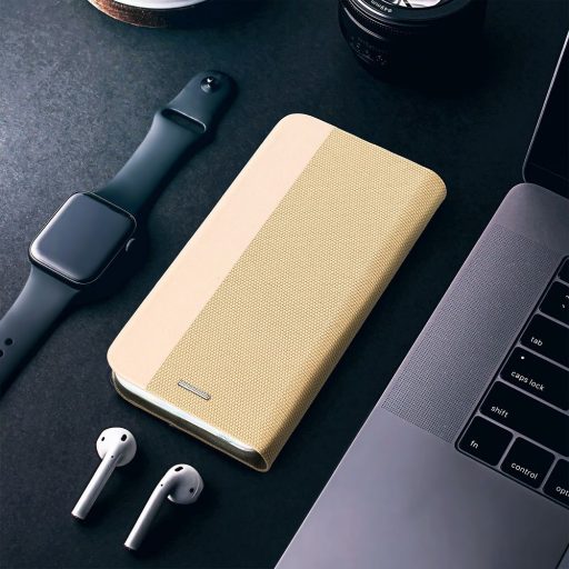  Samsung Galaxy A25 SENSITIVE oldalra nyíló notesz tok, arany