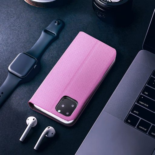  Samsung Galaxy A25 SENSITIVE oldalra nyíló notesz tok, rózsaszín