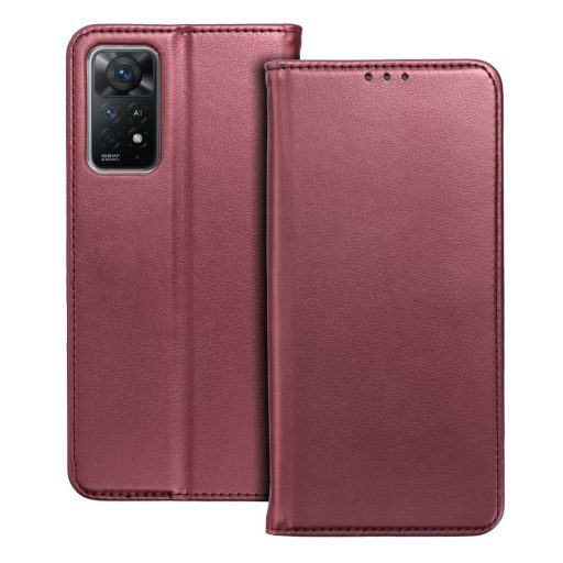  Samsung Galaxy S26 SMART MAGNETO oldalra nyíló notesz tok, burgundi
