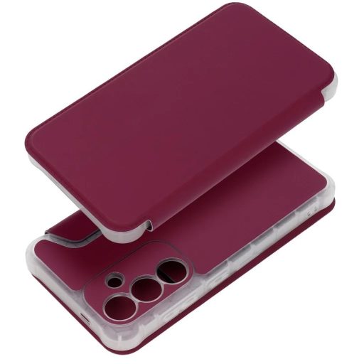 Samsung Galaxy S24 PIANO oldalra nyíló notesz tok, bordó