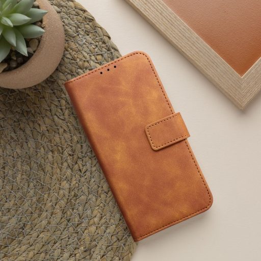  Samsung Galaxy A06 4G TENDER oldalra nyíló notesz tok, barna