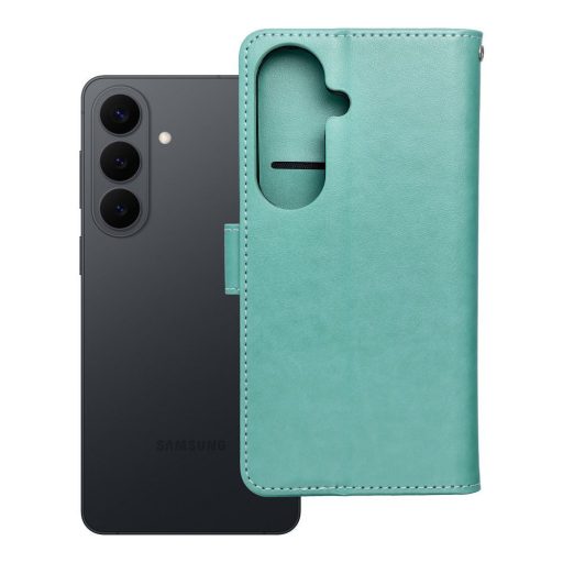 Samsung Galaxy A06 4G MEZZO oldalra nyíló notesz tok, zöld, mandala mintával