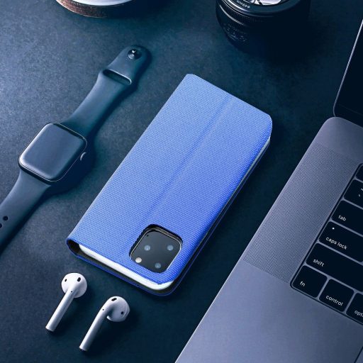 iPhone 15 SENSITIVE oldalra nyíló notesz tok, kék