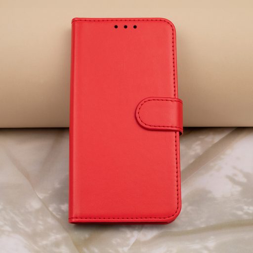 Honor 400 Lite - SMART CLASSIC oldalra nyíló notesz tok, piros