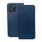 Honor 400 Lite - SUEDE oldalra nyíló notesz tok, kék