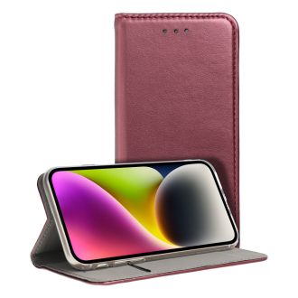   Honor X5C Plus - SMART MAGNETO oldalra nyíló notesz tok, burgundi