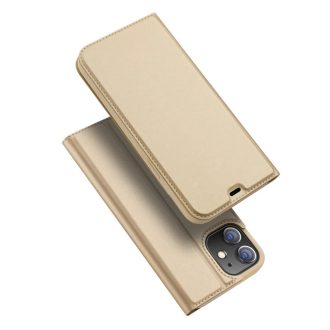   iPhone 14 Pro Max - Dux Ducis Skinpro - oldalra nyíló notesz tok, arany