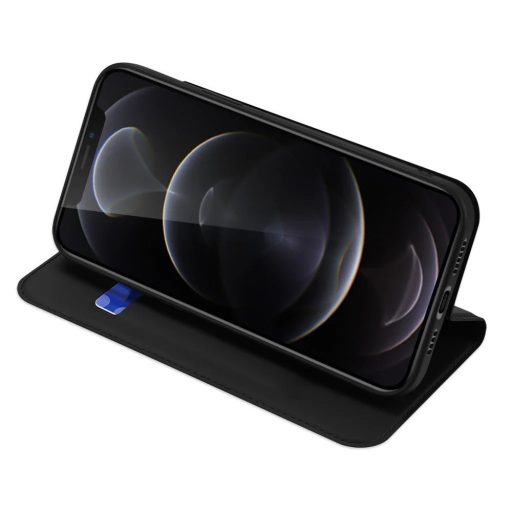 iPhone 14 Pro Max - Dux Ducis Skinpro - oldalra nyíló notesz tok, fekete