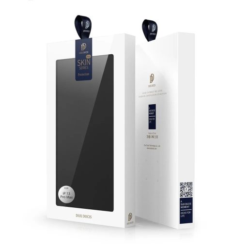 iPhone 14 Pro Max - Dux Ducis Skinpro - oldalra nyíló notesz tok, fekete