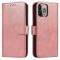 iPhone 15 Plus - ELEGÁNS oldalra nyíló notesz tok, rózsaszín
