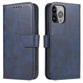 iPhone 15 Plus - ELEGÁNS oldalra nyíló notesz tok, kék